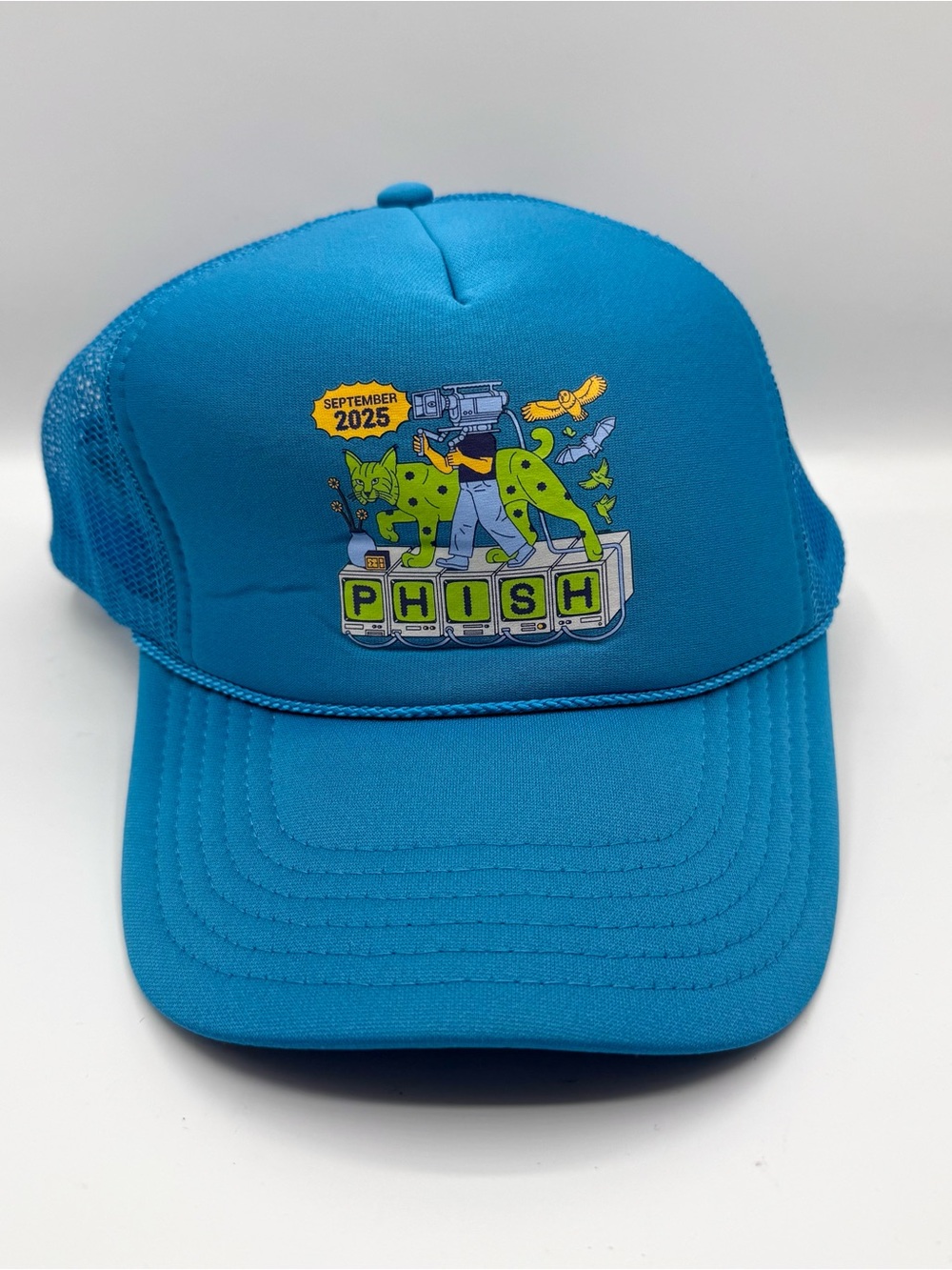 Phish September 2025 Tour Bobcat Broadcast Foam Trucker Hat Jam Band Music Merch